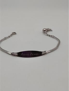 Forstner Sterling Silver ID Bracelet Friends Forever